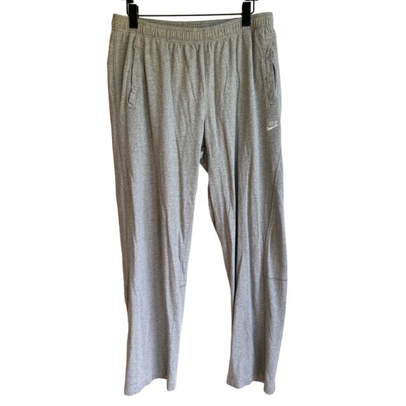 Nike Mens Wide Leg Sweatpants Elastic Waist Drawstring Gray Size Large‎ - Picture 1 of 8